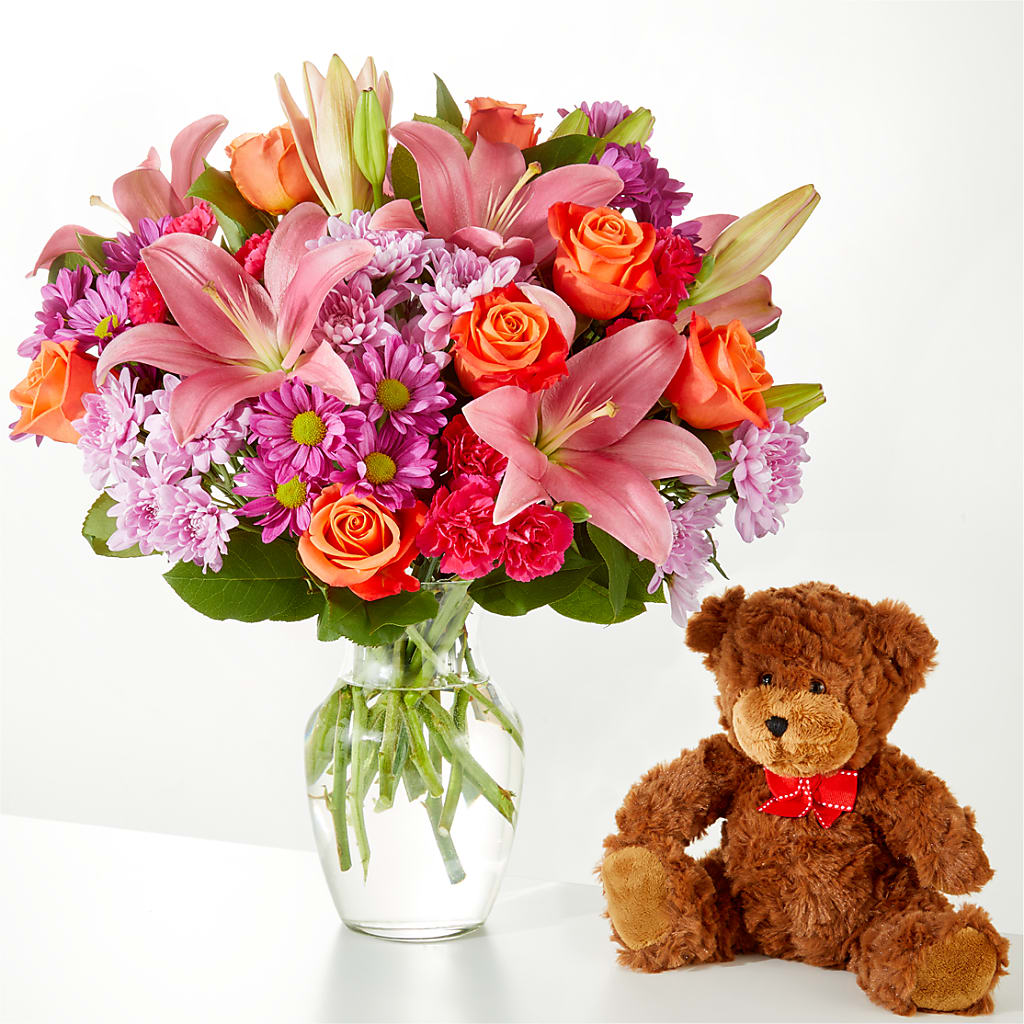 One and Only Bouquet and Bear Bundle – Daisy Day Florist, Avondale Estates GA