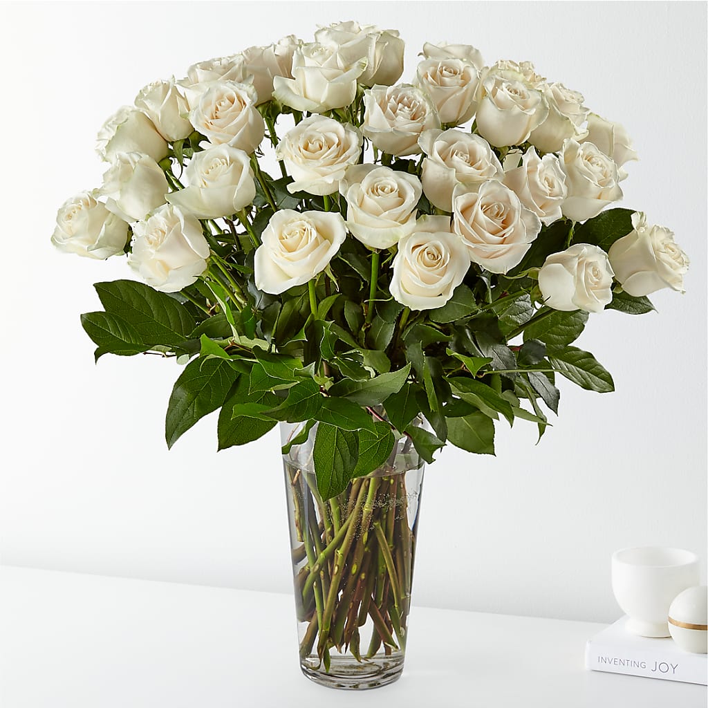 Long Stem White Rose Bouquet – Daisy Day Florist, Avondale Estates GA