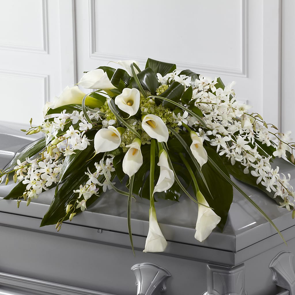 Angel Wings Casket Spray – Daisy Day Florist, Avondale Estates GA