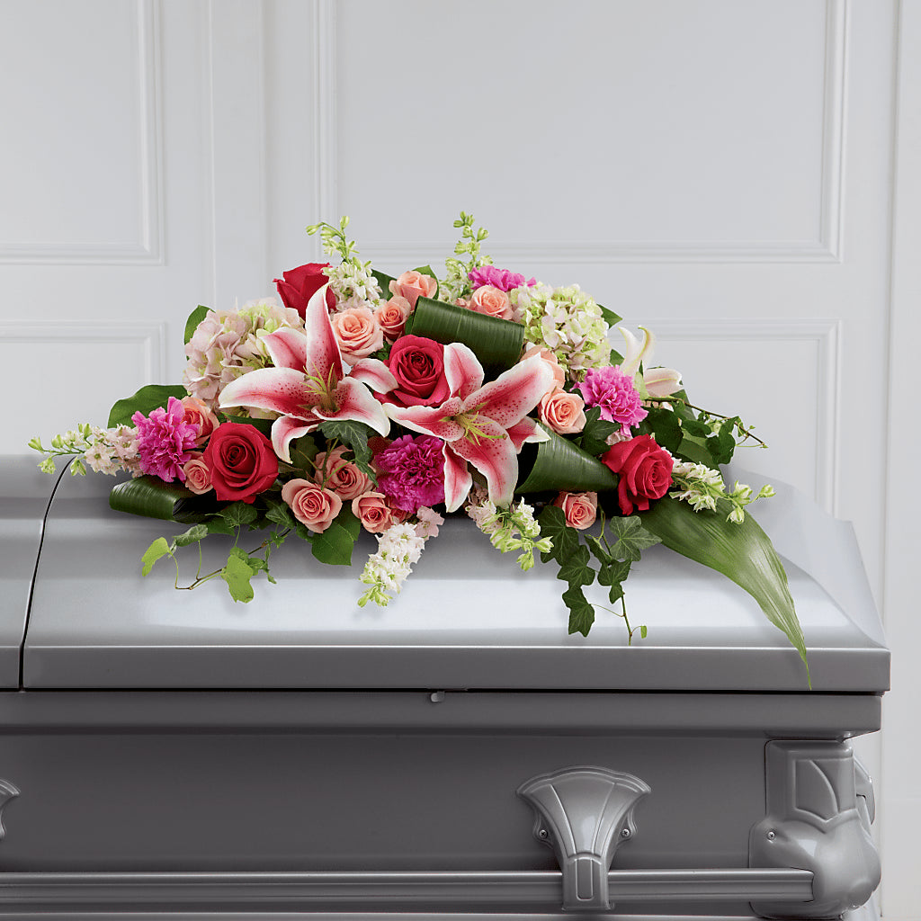 Splendid Grace Casket Spray – Daisy Day Florist, Avondale Estates GA