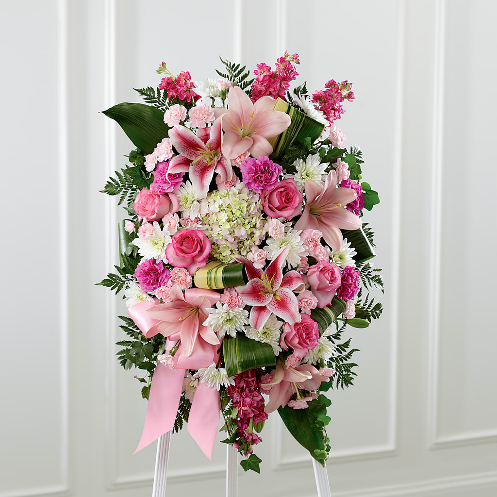 Comforting Standing Spray – Daisy Day Florist, Avondale Estates GA