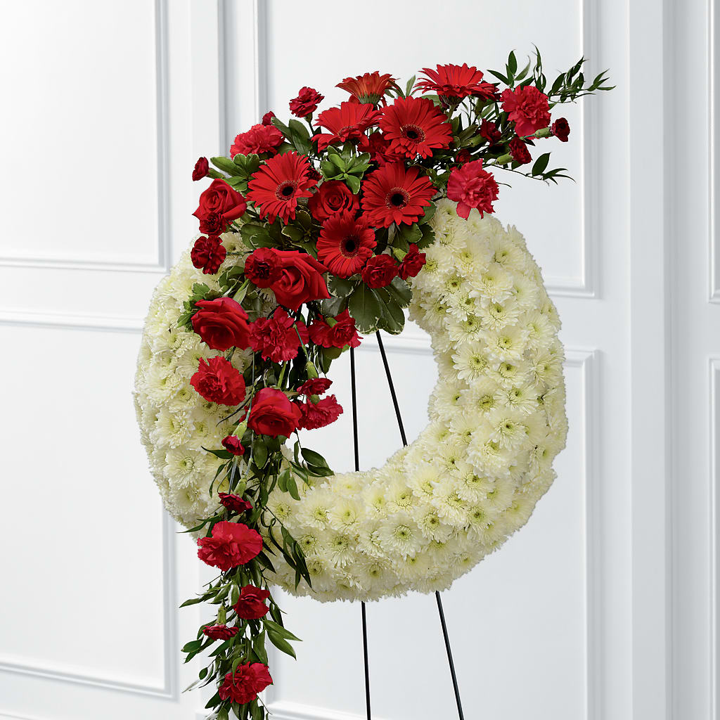 Graceful Tribute Wreath – Daisy Day Florist, Avondale Estates GA