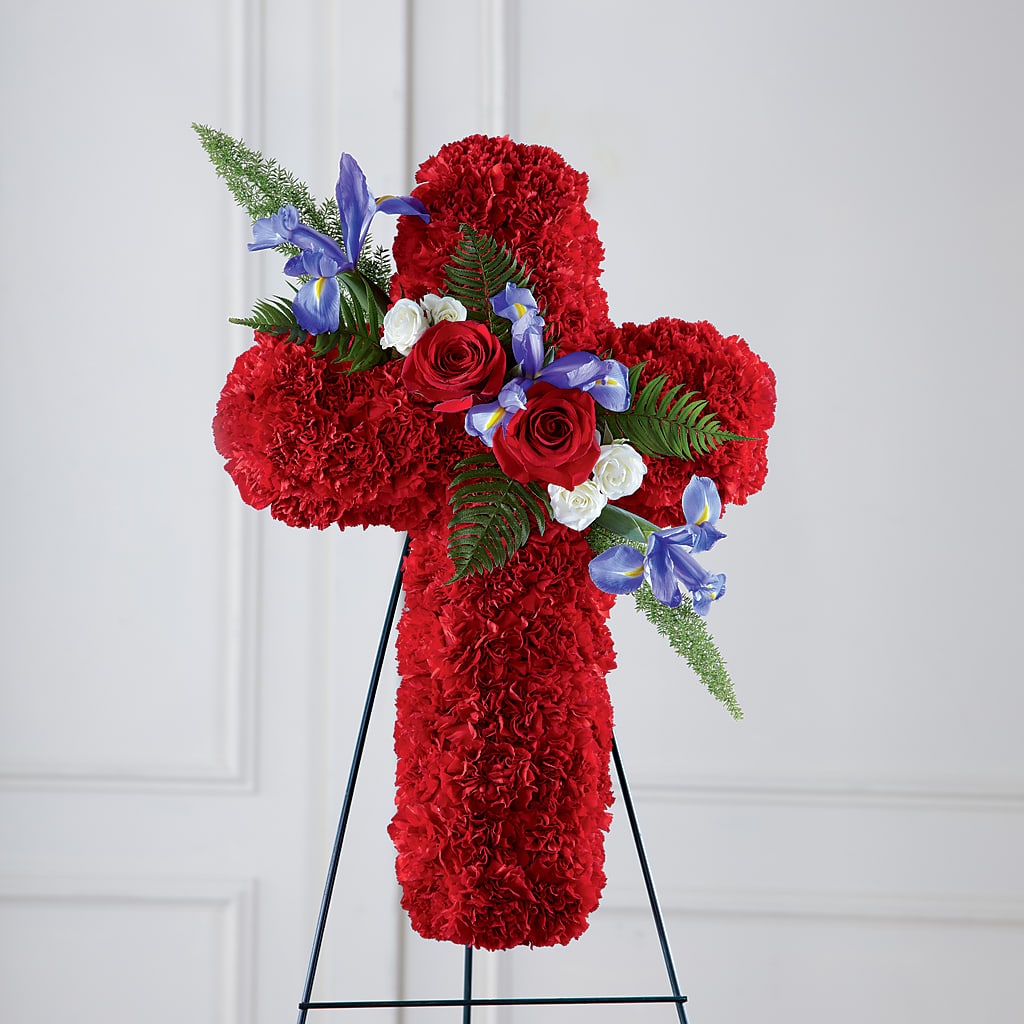 Faithful Hero Floral Cross – Daisy Day Florist, Avondale Estates GA