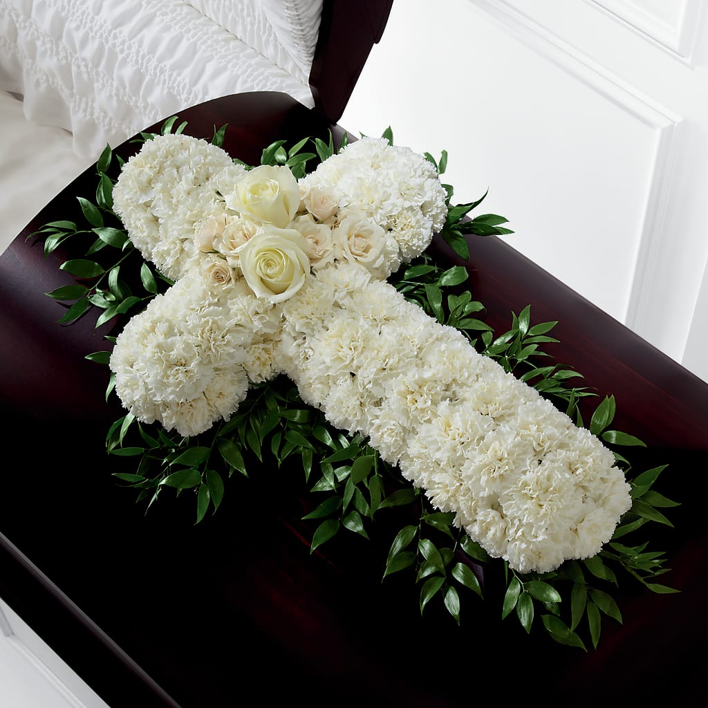 Peaceful Memories Casket Spray (Standard) – Daisy Day Florist, Avondale Estates GA