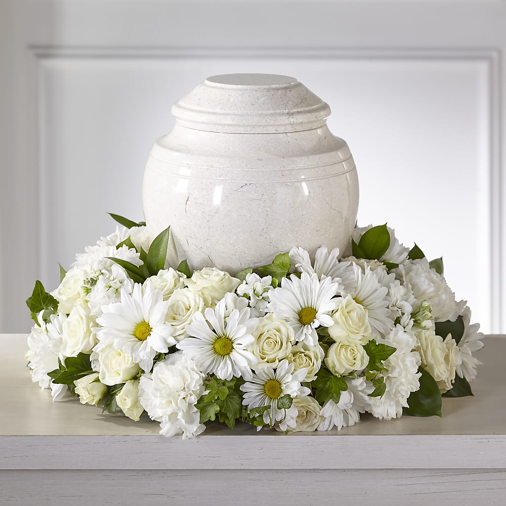 Ivory Gardens Cremation Adornment – Daisy Day Florist, Avondale Estates GA