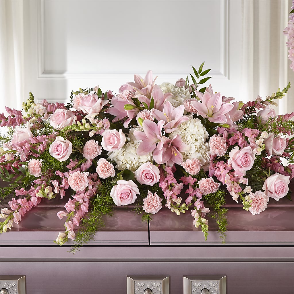 Life & Remembrance Casket Spray – Daisy Day Florist, Avondale Estates GA