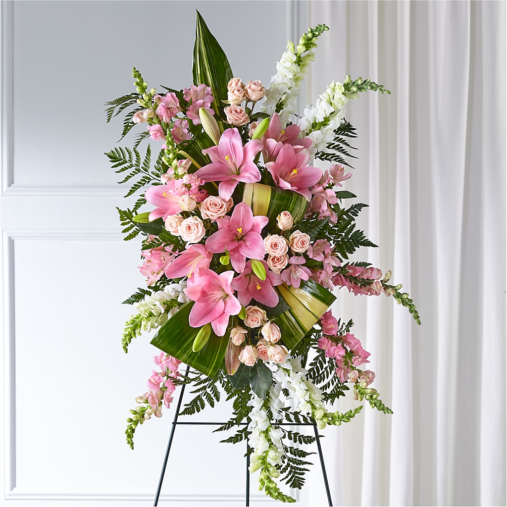 Elegant Embrace Standing Spray – Daisy Day Florist, Avondale Estates GA