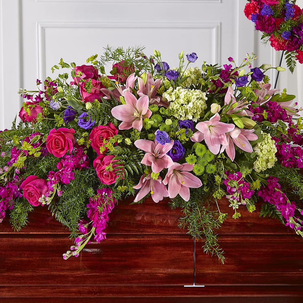 Radiant Tribute Casket Spray – Daisy Day Florist, Avondale Estates GA