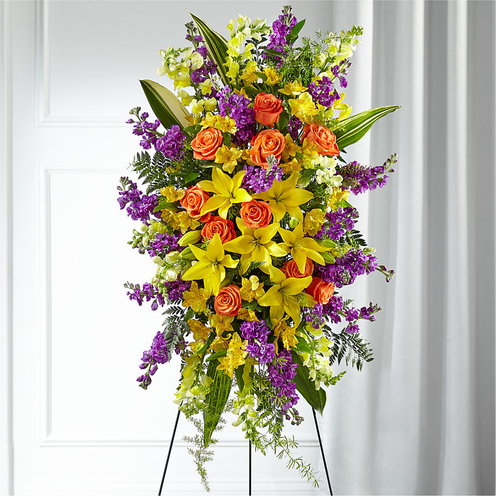 Thoughtful Prayers Standing Spray – Daisy Day Florist, Avondale Estates GA