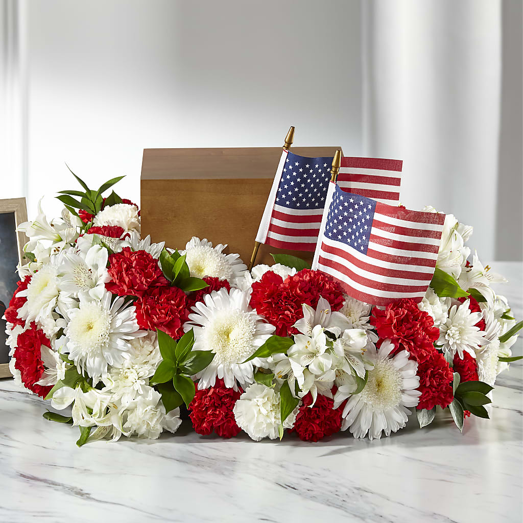 Spirit of Patriotism Cremation Adornment – Daisy Day Florist, Avondale Estates GA