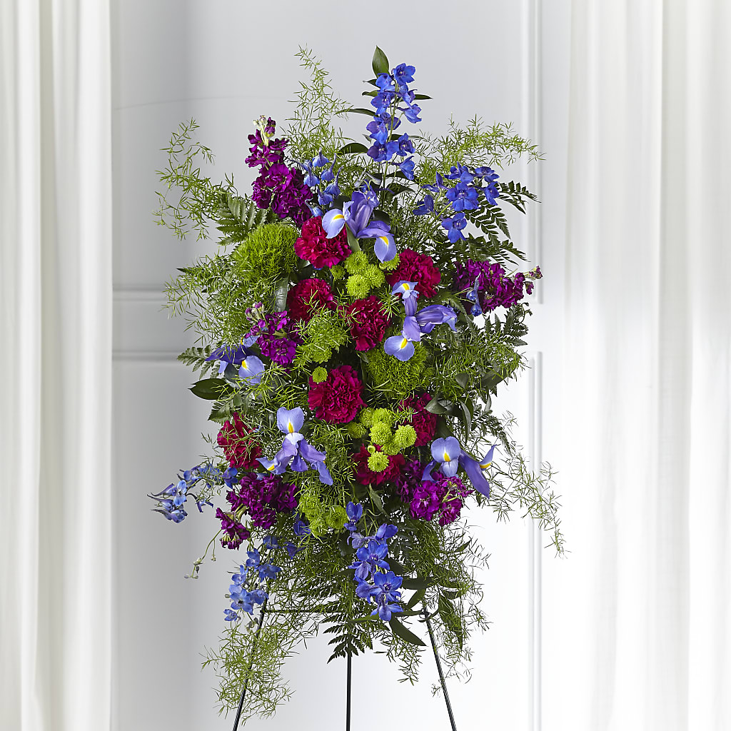 Heavenly Skies Standing Spray – Daisy Day Florist, Avondale Estates GA