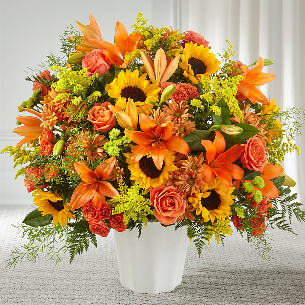 Harvest Thoughts Floor Basket – Daisy Day Florist, Avondale Estates GA
