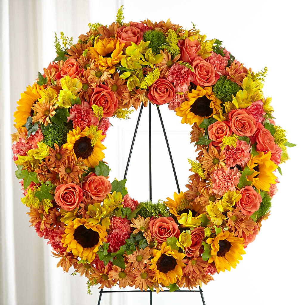 Autumnal Memories Wreath (Standard) – Daisy Day Florist, Avondale Estates GA