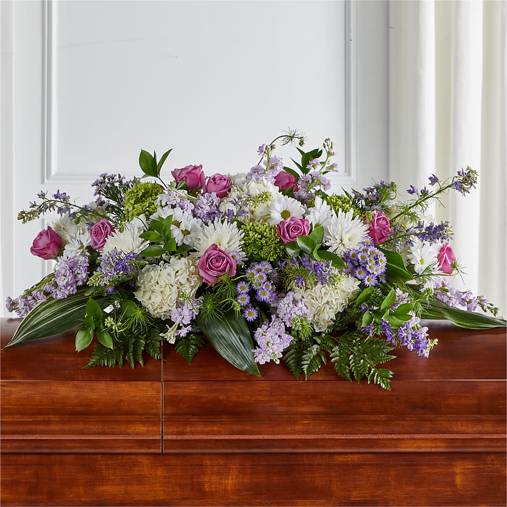 Meadows of Serenity Casket Spray – Daisy Day Florist, Avondale Estates GA