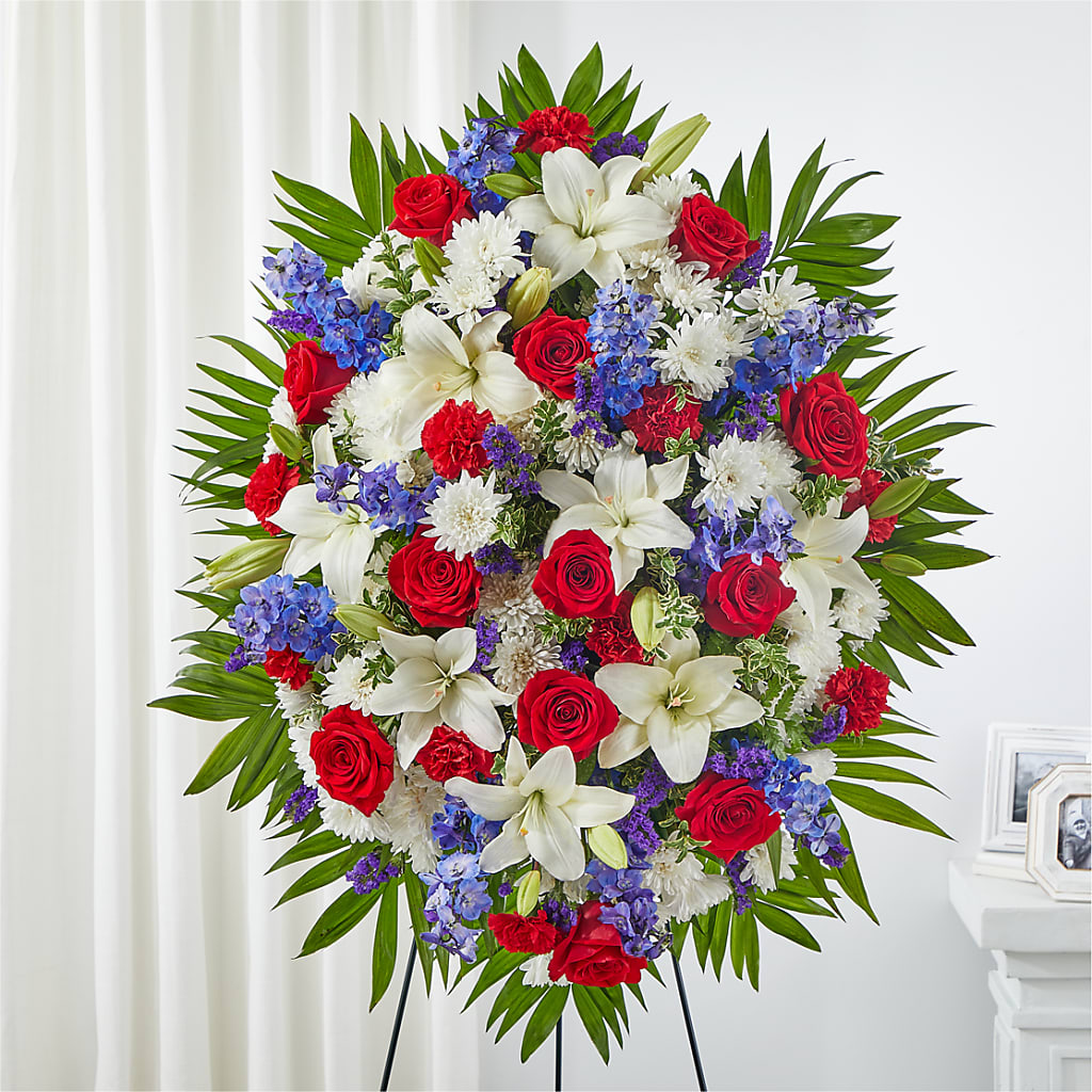Cherished Service Standing Spray – Daisy Day Florist, Avondale Estates GA