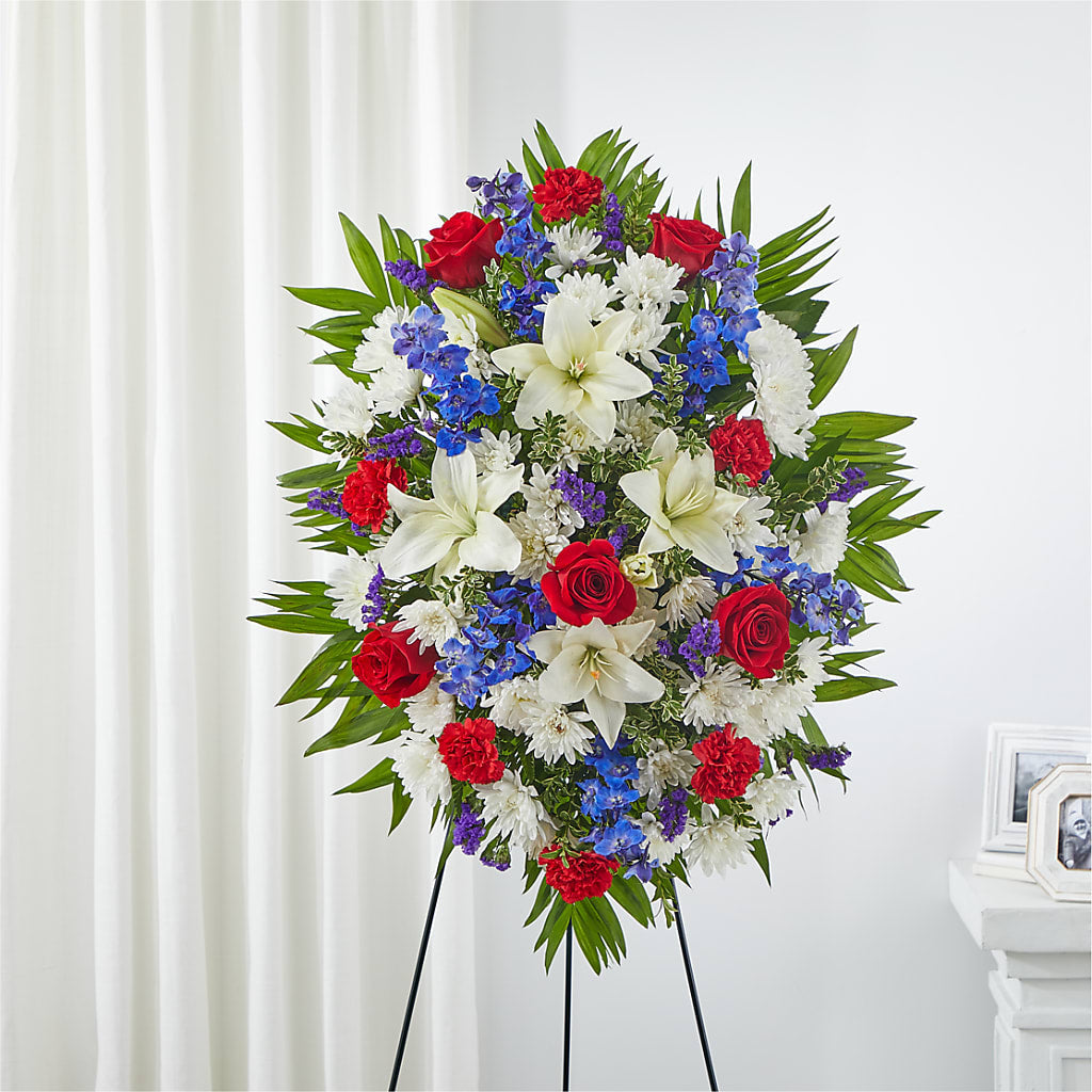 Cherished Service Standing Spray – Daisy Day Florist, Avondale Estates GA