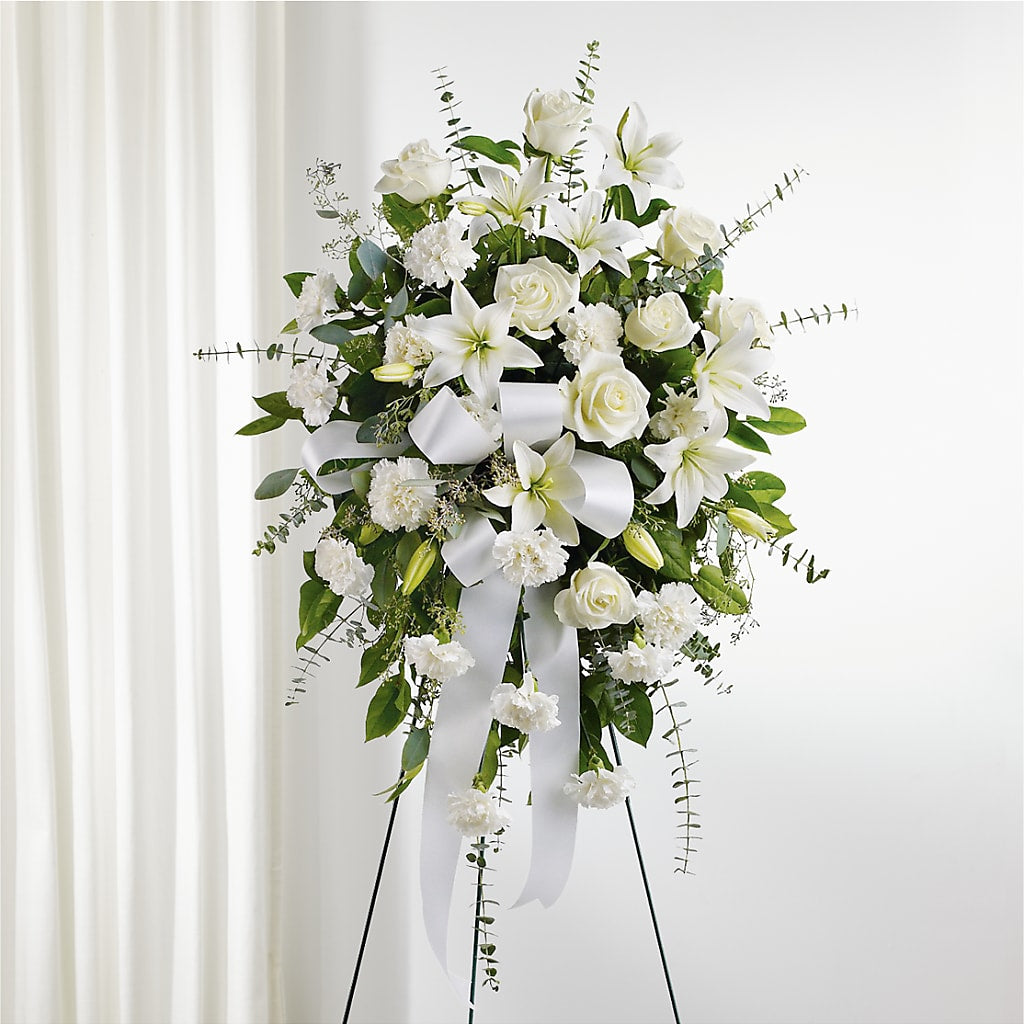 With Care Standing Spray – Daisy Day Florist, Avondale Estates GA