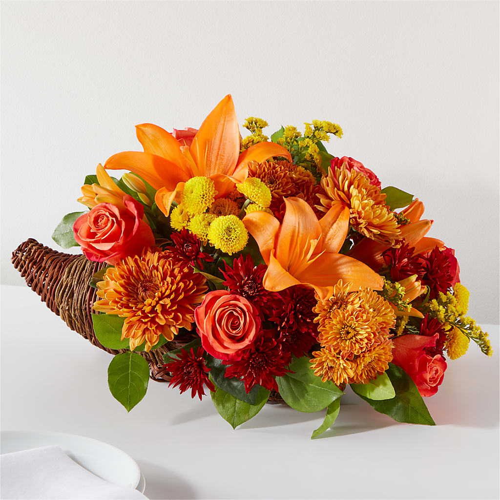 Bouquet of Blessings Cornucopia – Daisy Day Florist, Avondale Estates GA