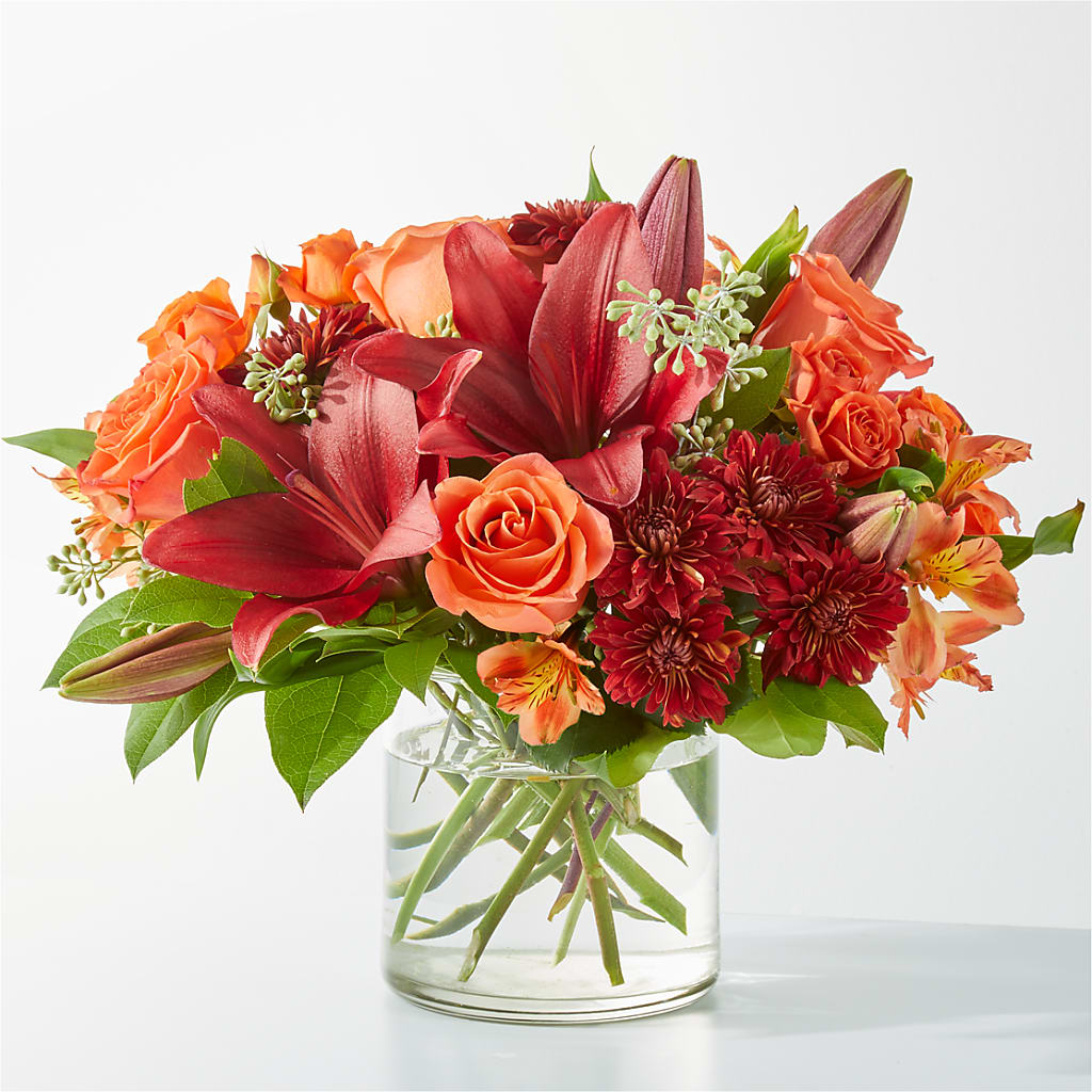 Crimson Leaves Bouquet – Daisy Day Florist, Avondale Estates GA