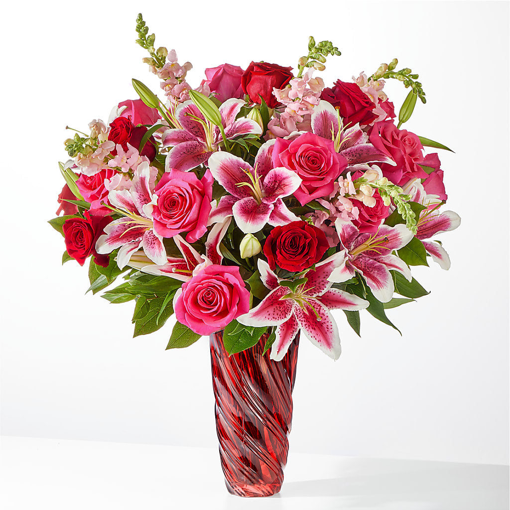 Always You Bouquet with Luxe Swirl Vase – Daisy Day Florist, Avondale Estates GA