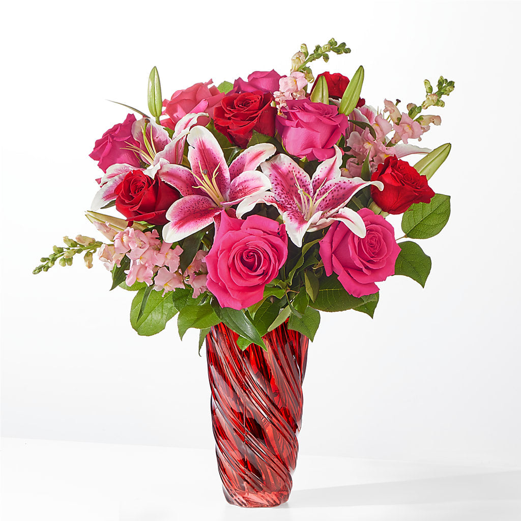 Always You Bouquet with Luxe Swirl Vase – Daisy Day Florist, Avondale Estates GA