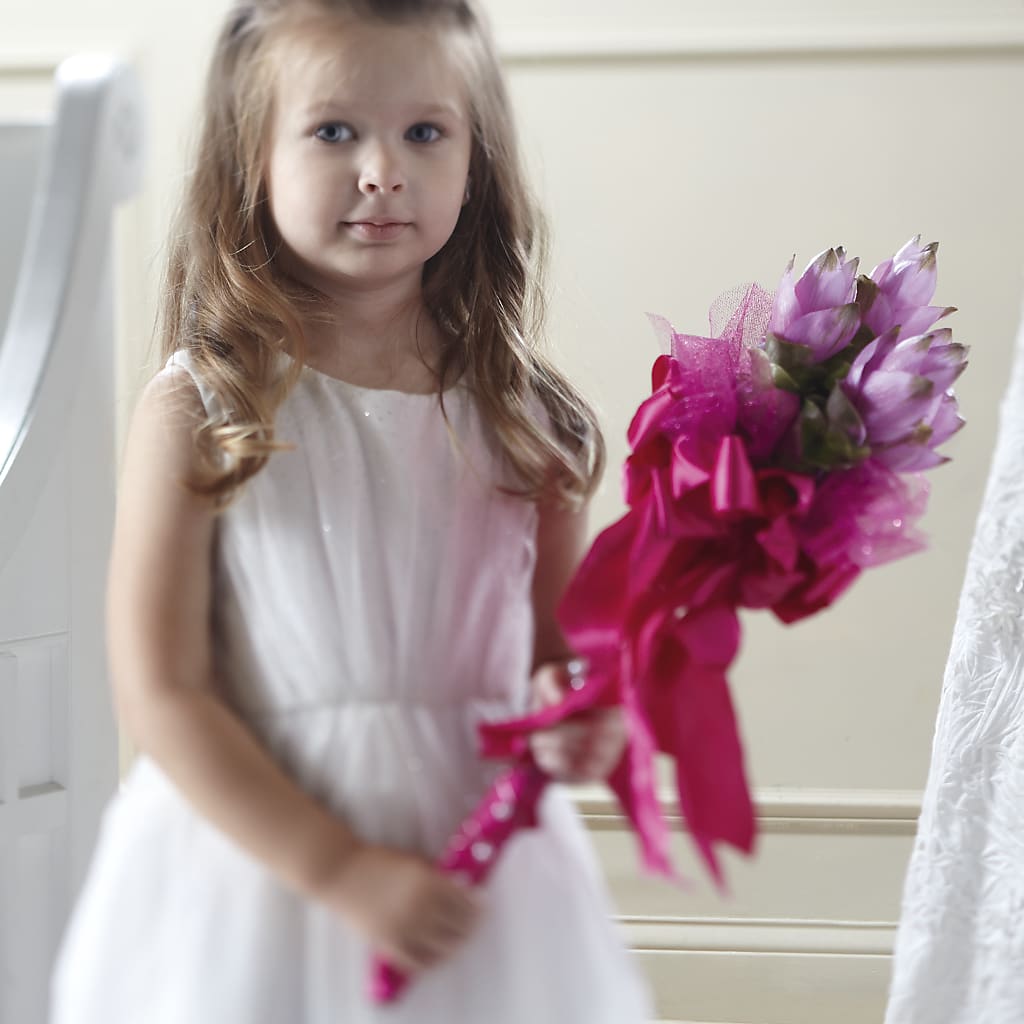 Sparkle Pink Flower Girl Bouquet – Daisy Day Florist, Avondale Estates GA