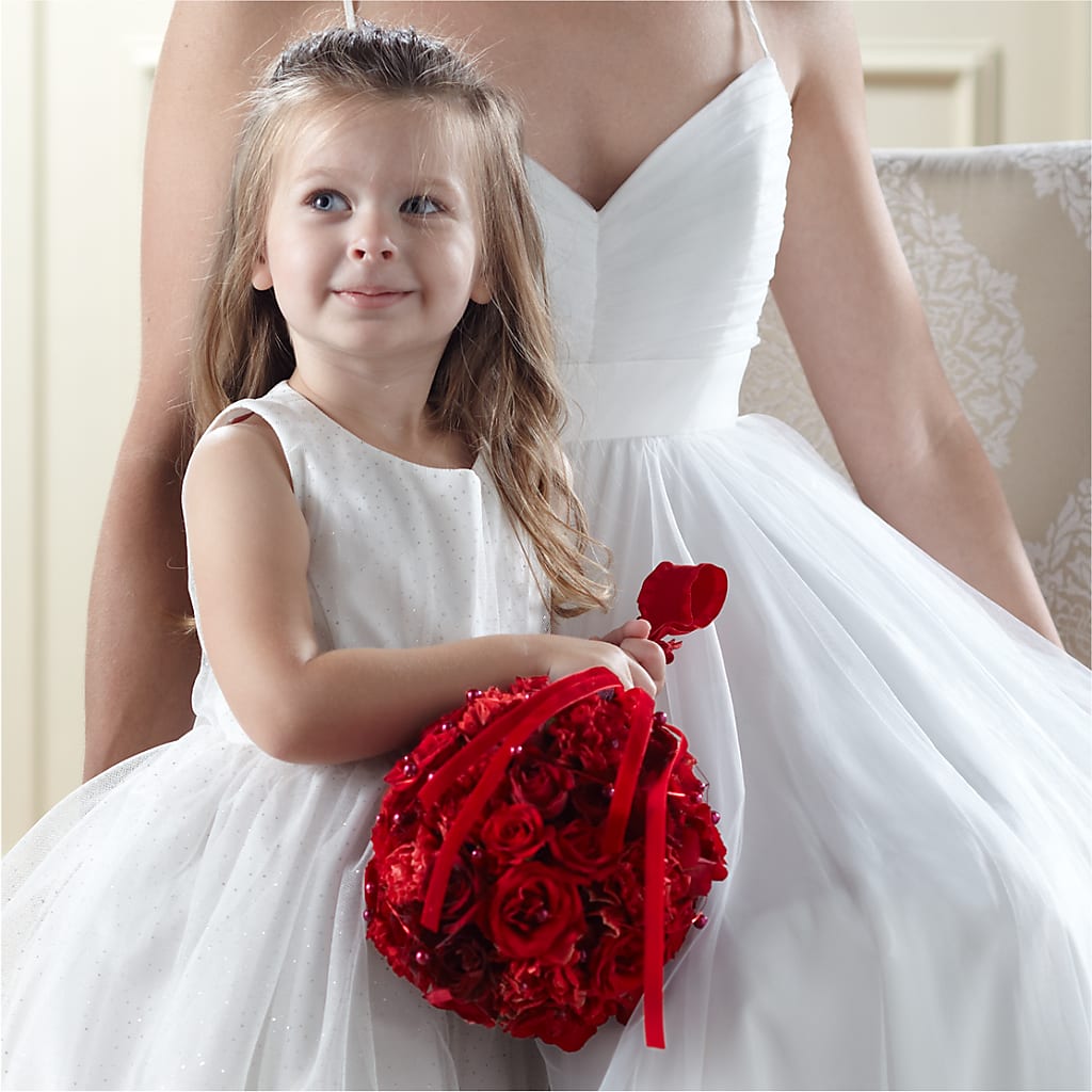 Pure at Heart Flower Girl Arrangement – Daisy Day Florist, Avondale Estates GA