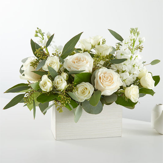Fresh Linen Box Bouquet –  Daisy Day Florist, Avondale Estates GA