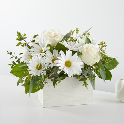 Fresh Linen Box Bouquet –  Daisy Day Florist, Avondale Estates GA