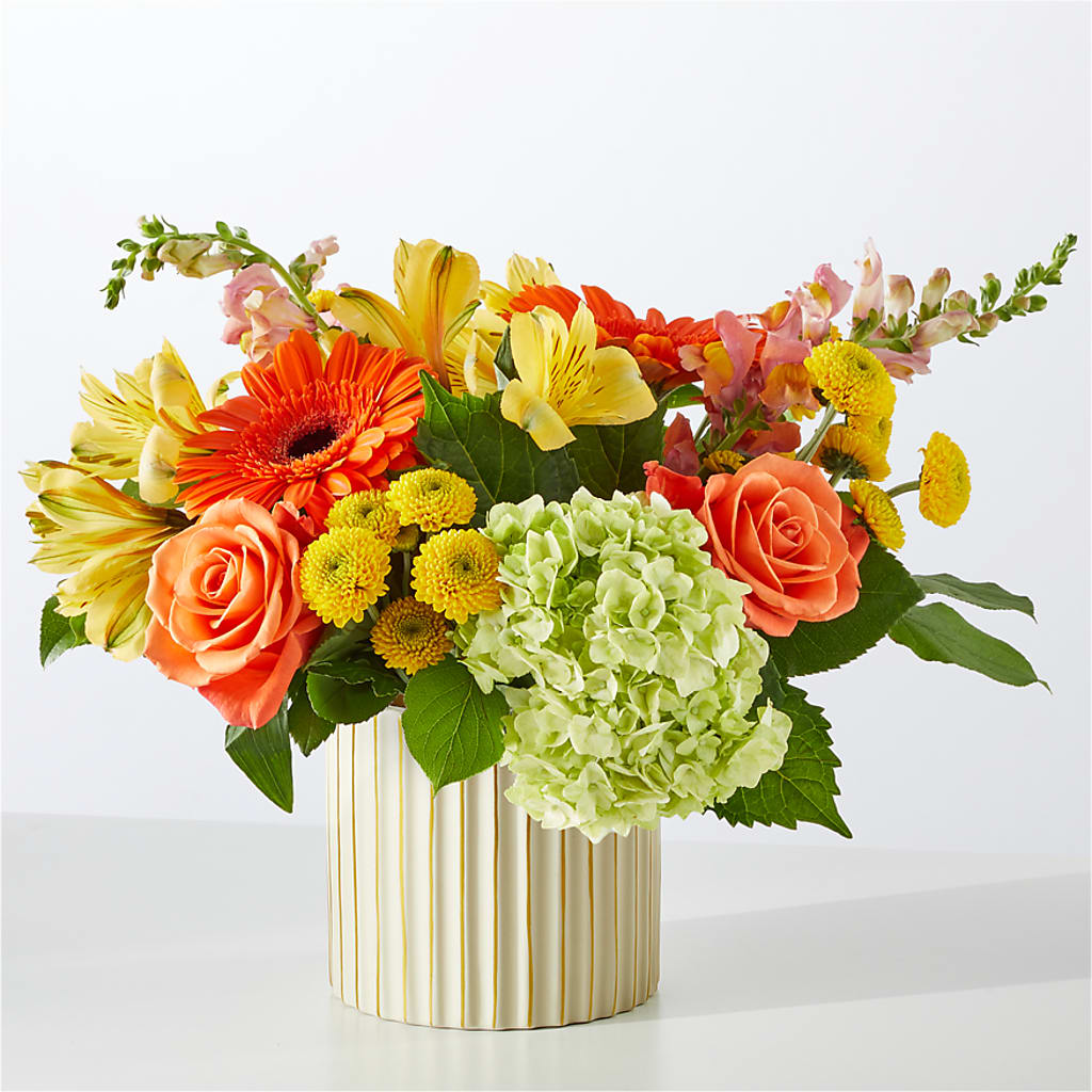 Autumn Sunshine Bouquet with Ivory Vase –  Daisy Day Florist, Avondale Estates GA