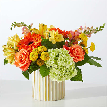 Autumn Sunshine Bouquet with Ivory Vase –  Daisy Day Florist, Avondale Estates GA