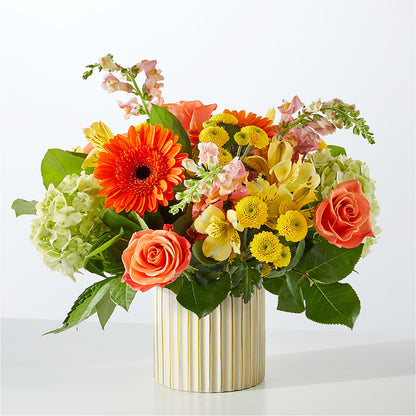 Autumn Sunshine Bouquet with Ivory Vase –  Daisy Day Florist, Avondale Estates GA