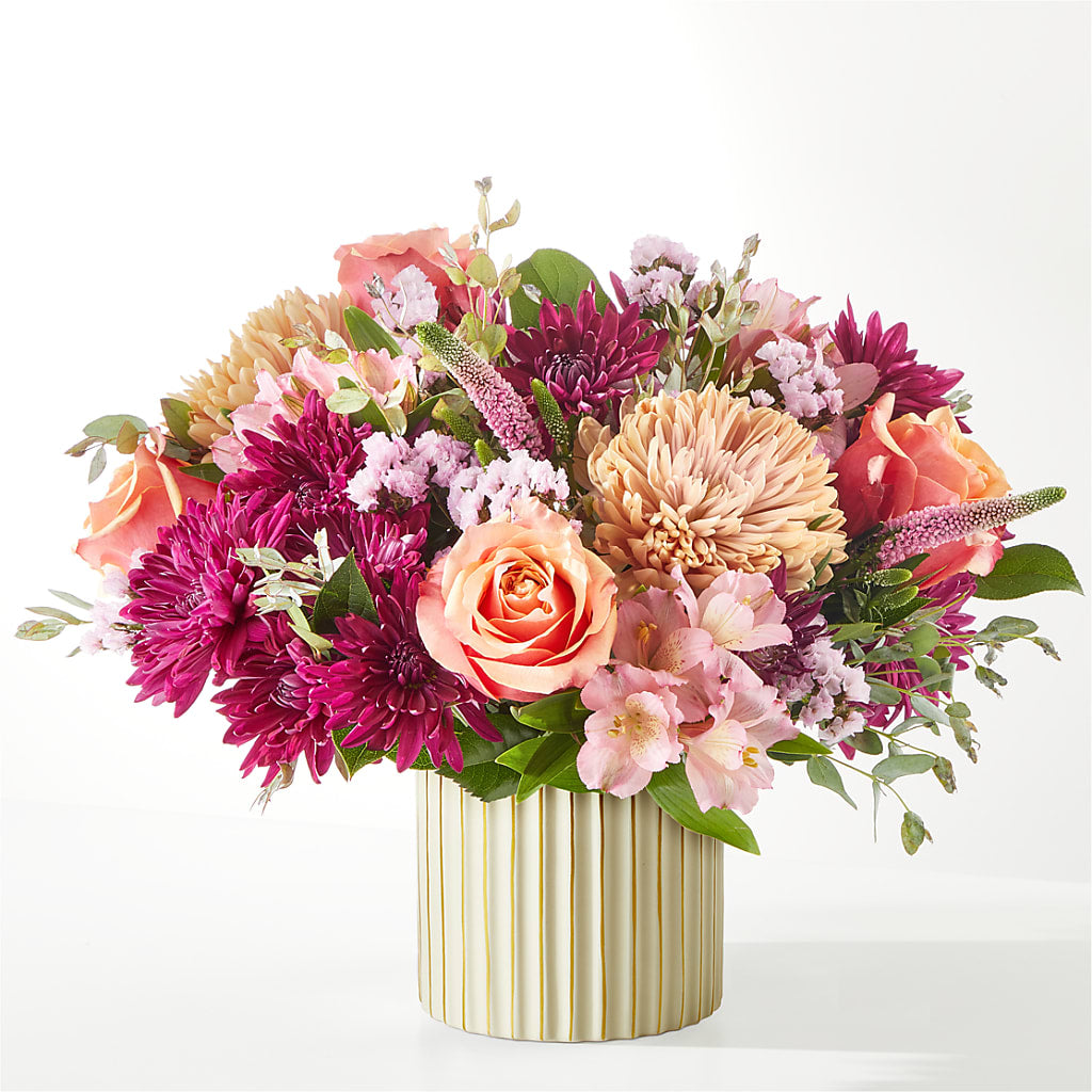 Berry Cobbler Bouquet with Ivory Vase –  Daisy Day Florist, Avondale Estates GA