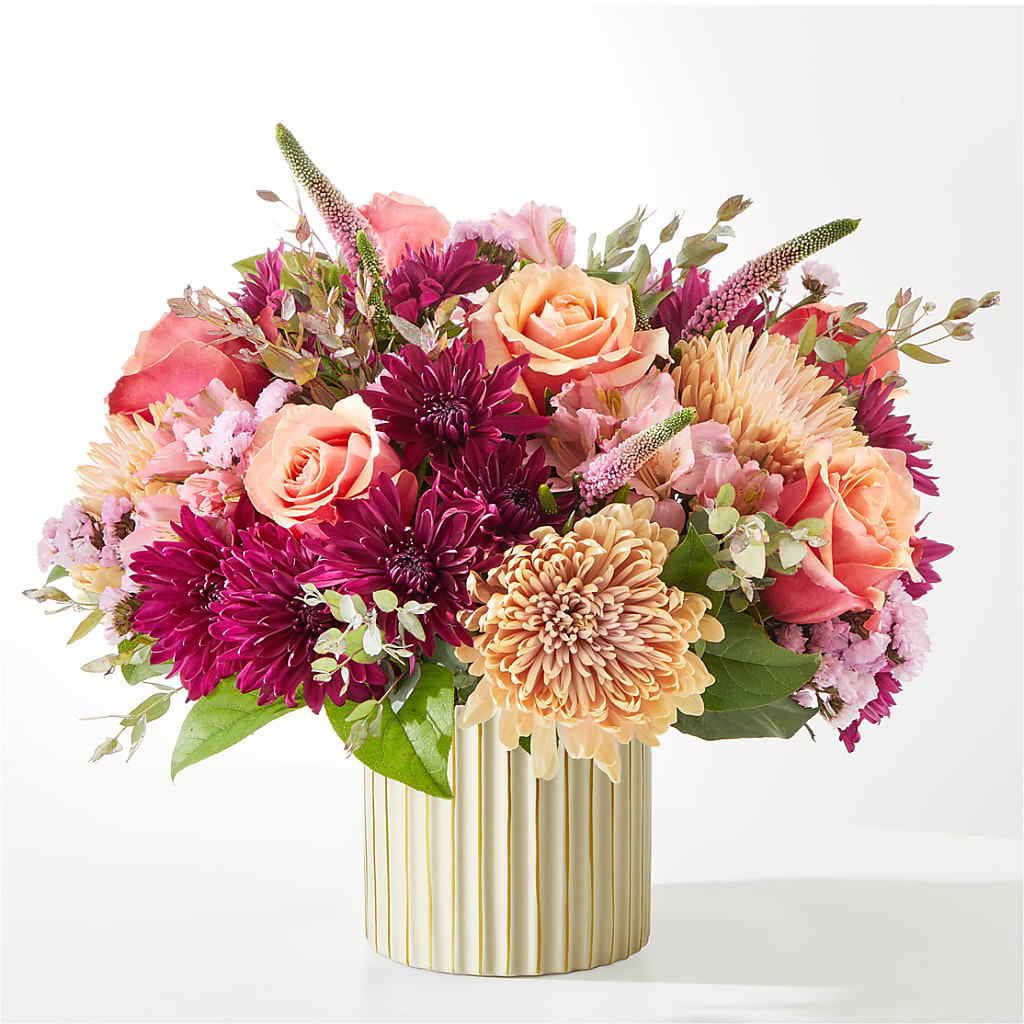 Berry Cobbler Bouquet with Ivory Vase –  Daisy Day Florist, Avondale Estates GA