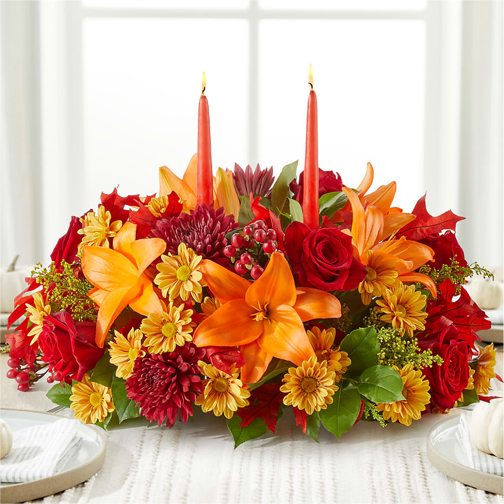 Autumn's Embrace Centerpiece –  Daisy Day Florist, Avondale Estates GA