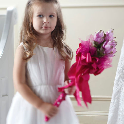 Sparkle Pink Flower Girl Bouquet –  Daisy Day Florist, Avondale Estates GA